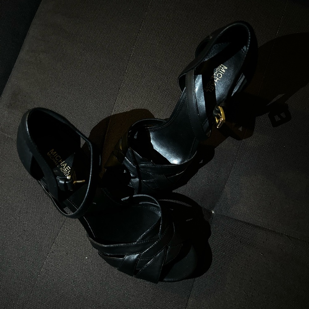 Michael Kors Black Strappy Heels - Picture 2 of 3